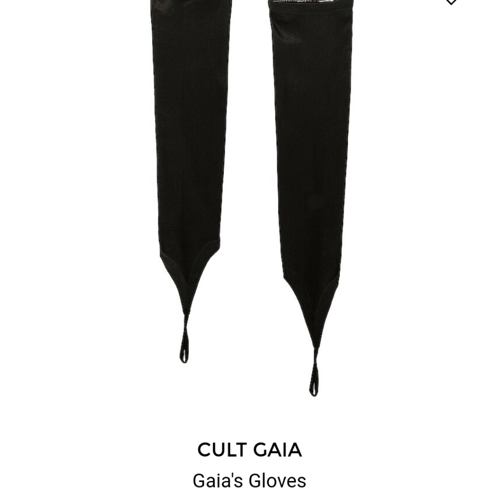 Nwt CULT GAIA gaias 100% silk cut out gloves black xs/s - Picture 8 of 8